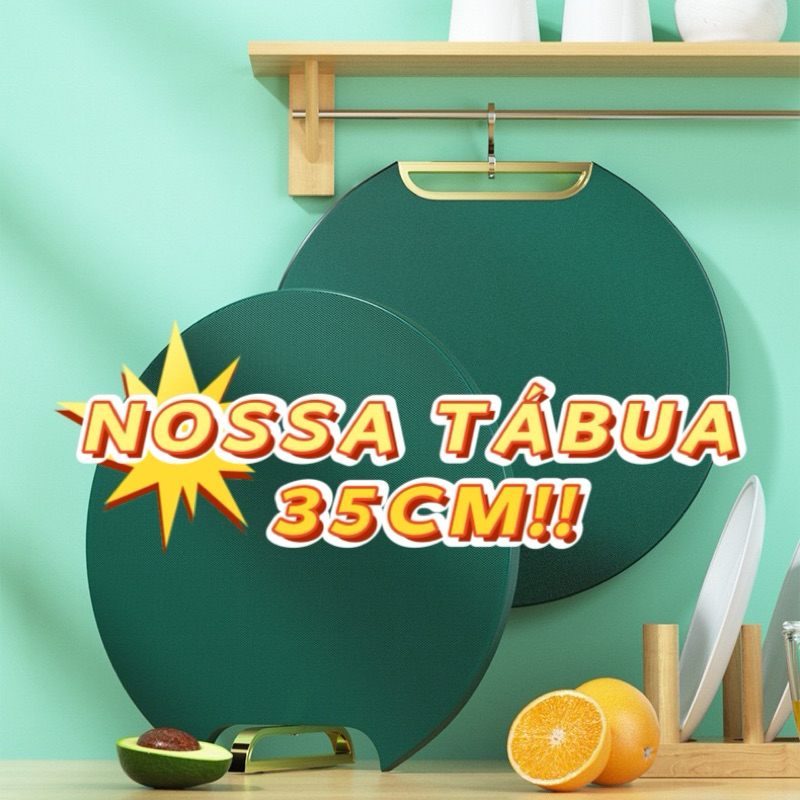 Tábua De Corte Antibacteriana GRANDE À Prova De Mofo 35cm Com Suporte Em Pé Para Cozinha
