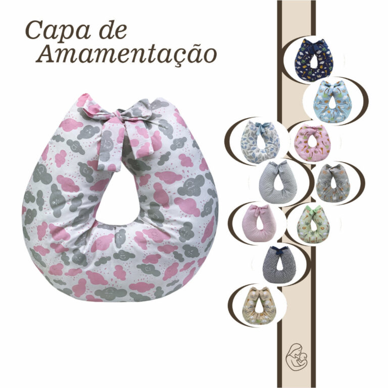 Capa Almofada de Amamentação 100% Algodão Com Z