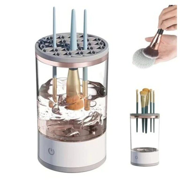 Limpador Pincel Esponja Maquiagem Elétrico 3 em 1