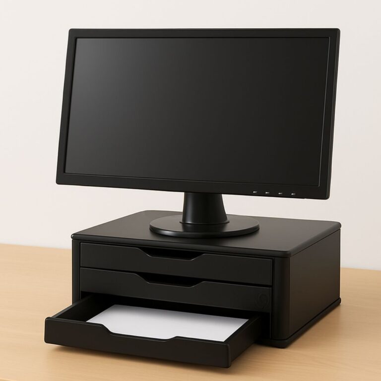 Suporte Para Monitor Mesa 3 Gavetas Ergonômico Es