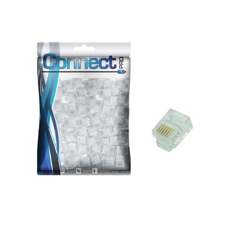 Plug Conector Rj-11 6×6 Vias Telefone Ks / In