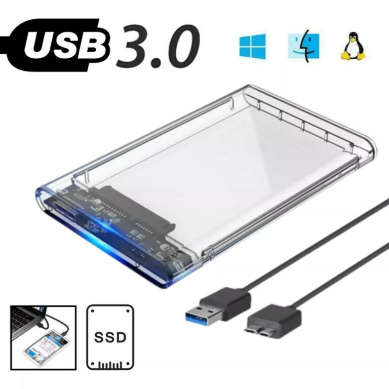 Case Para Hd Externo Transparente Notebook Sata 2.