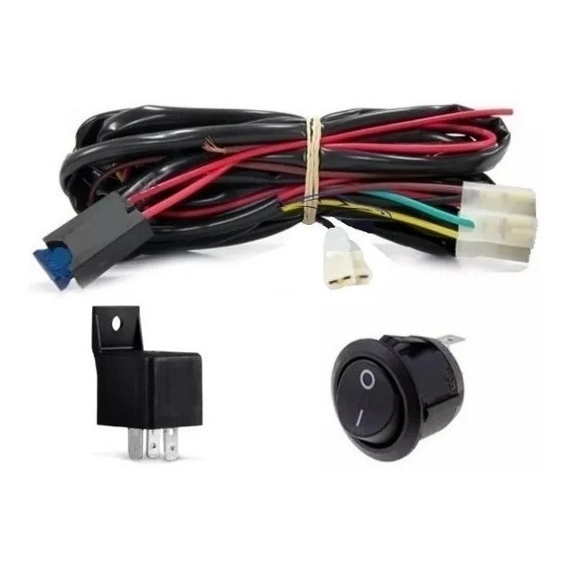 Kit Chicote Farol De Milha Universal Com Rele Fusi