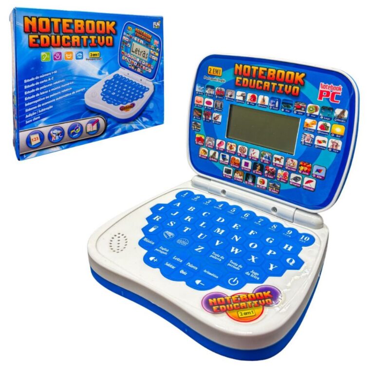 Laptop Educativo Infantil Azul para Menino Bilíng