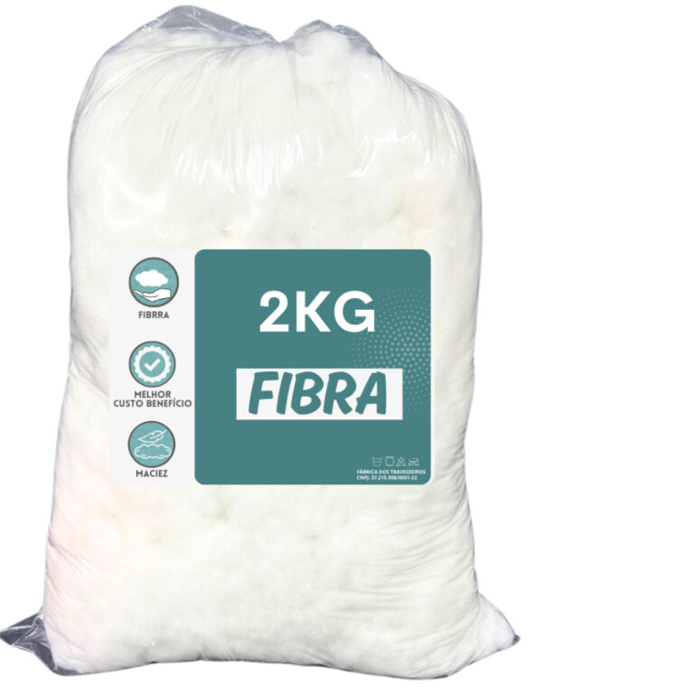 Enchimento 2KG Desfibra Branca para Almofadas Puff