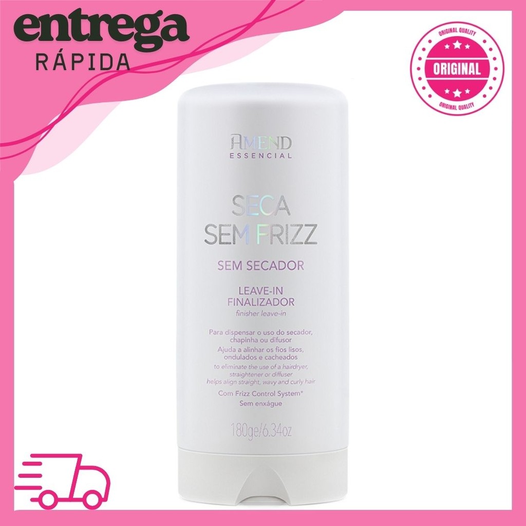 Amend Essencial Seca Sem Frizz Proteção térmica 180ml