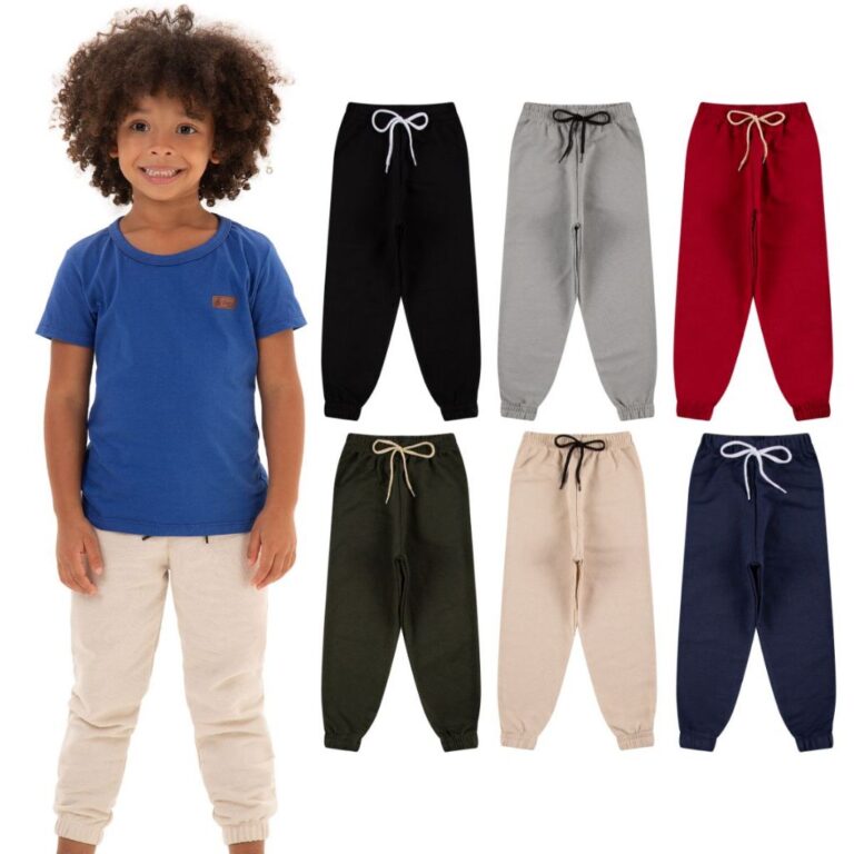 Kit 2 Calças Jogger para Meninos Conforto e Estil