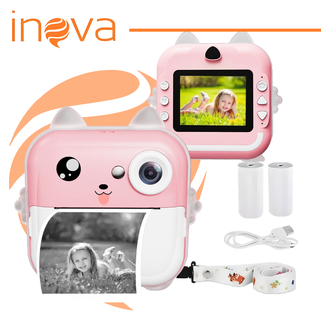 Inova Câmera De Impressão Instantânea Para Crianças Vídeo Fotografia Digital Fotográfica Toy Mini Im