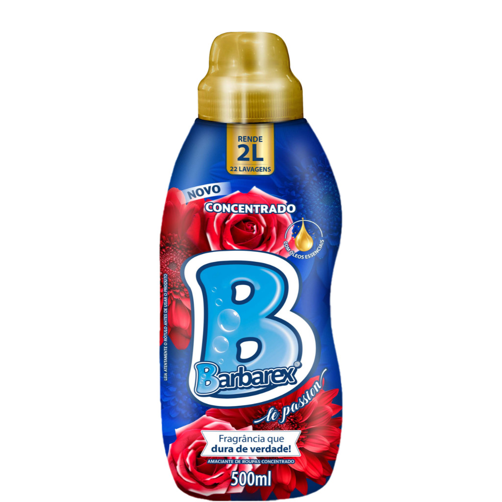 Amaciante Concentrado Rende 22 x Lê Passion Barbarex 500ml