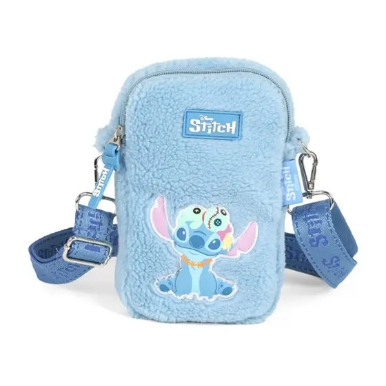 Bolsa Transversal em Pelúcia Stitch Disney –