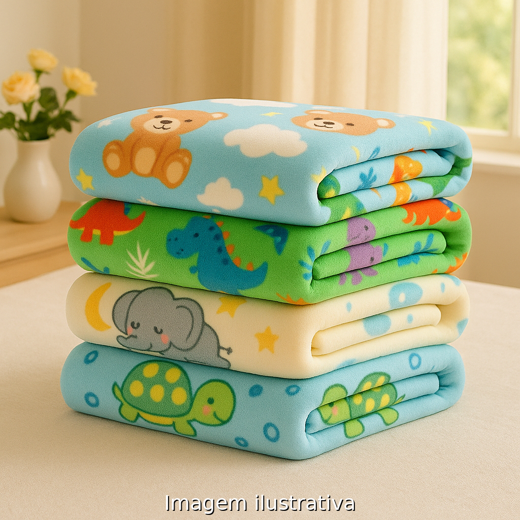 Kit 2 Manta Cobertor Bebe Infantil Microfibra Antialérgico Preço Baixo Cobertor Soft Infantil Para B