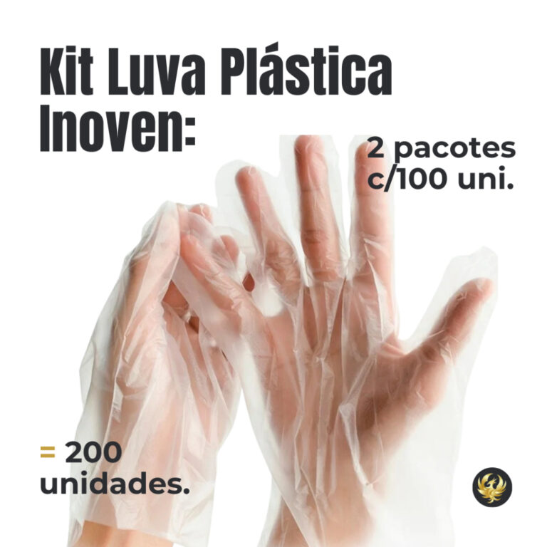 LUVA Plástica Descartável Até 1000 Unidades Ino
