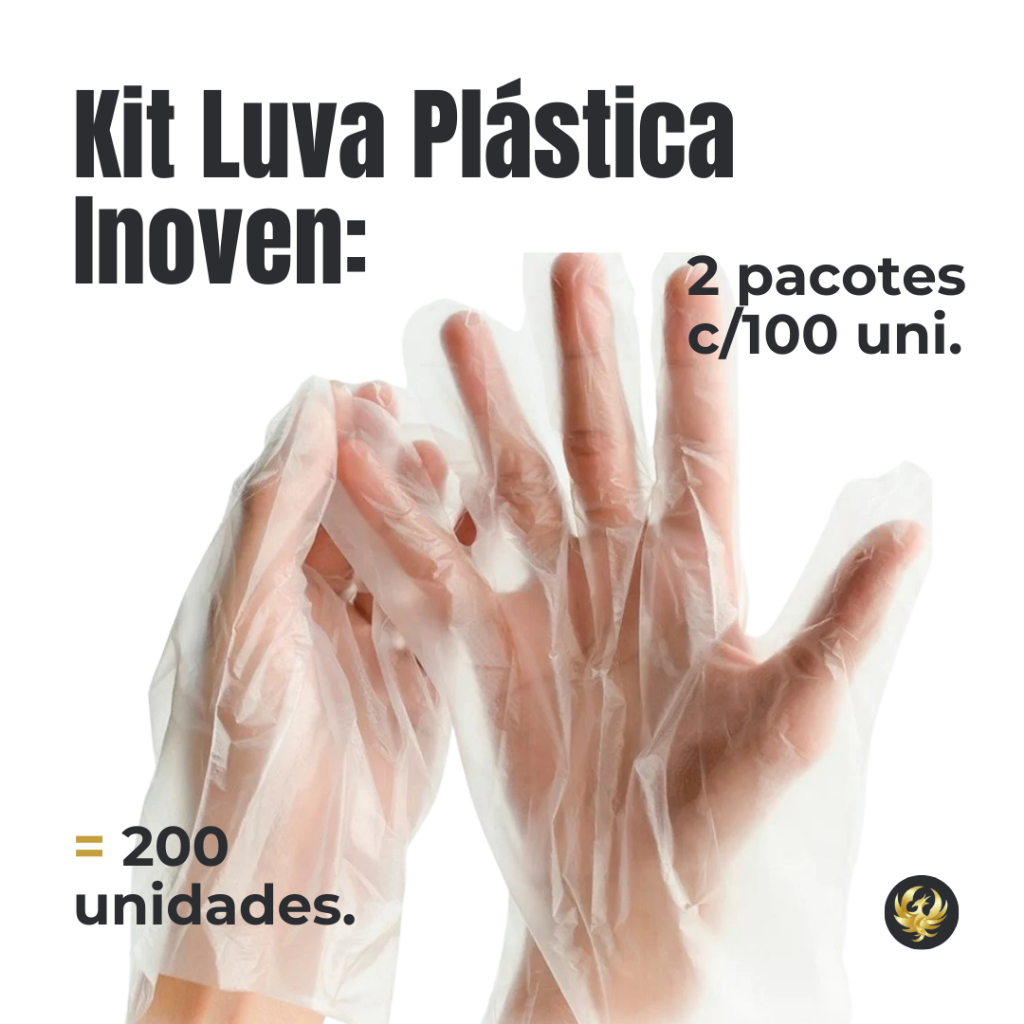 LUVA Plástica Descartável Até 1000 Unidades Inoven