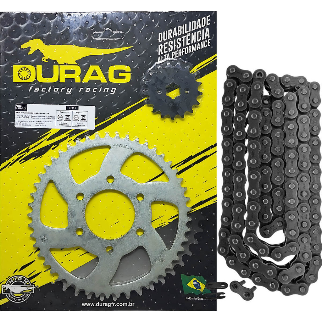 Kit Relação Transmissão Haojue NK 150 2021 a 2025 Durag + Maxx Premium