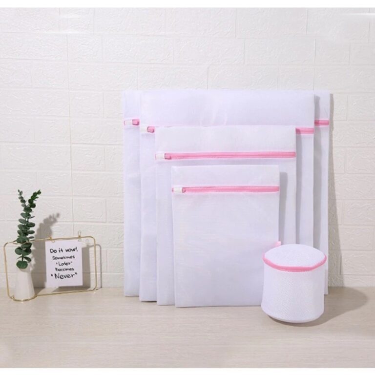 Kit com 5 Sacos De Lavar Roupas Protetor De Roupa 