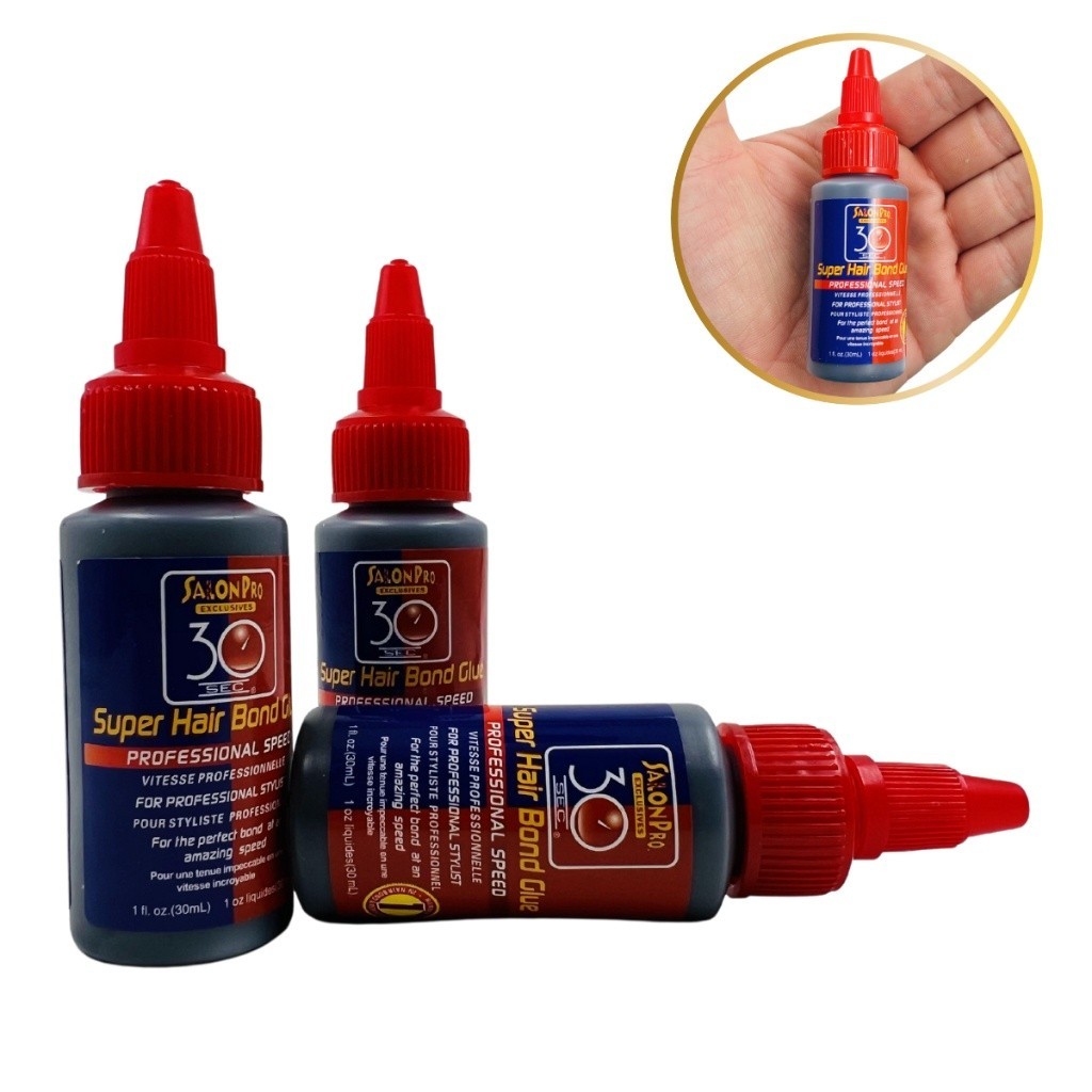 2 Super Cola Rapida 30 seg Salon Pró Para Alongamento Mega Hair 30ml Favourite