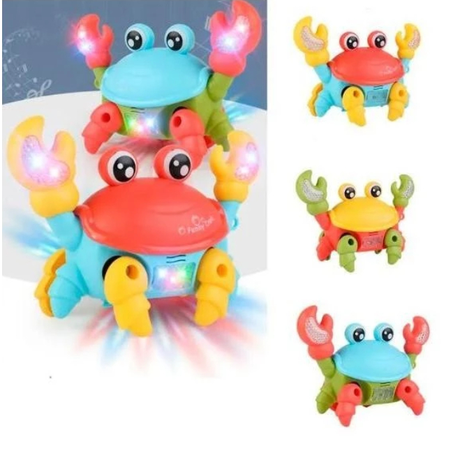 Brinquedo Caranguejo Fujão Musical Som Luz E Movi