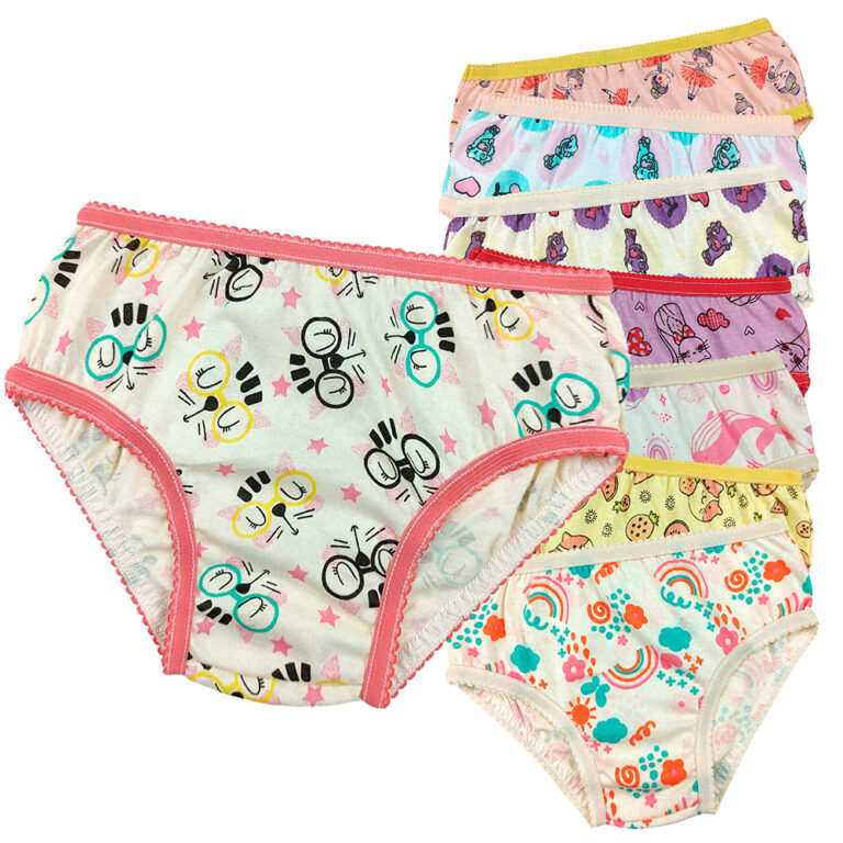 Calcinhas algodão transpirante infantil menina es