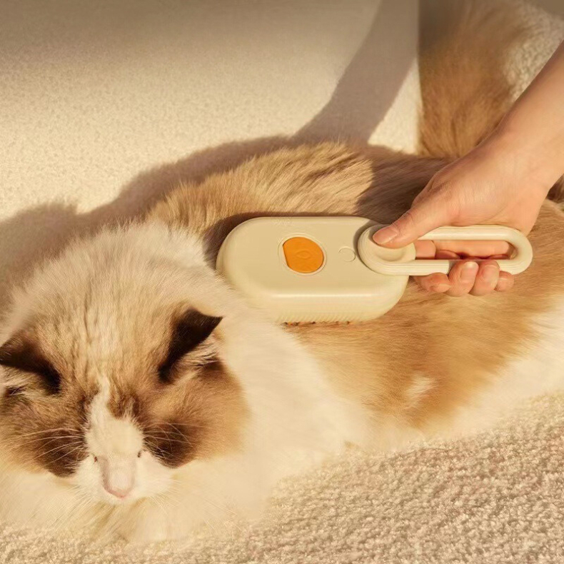 3 Em 1 Escova a Vapor Para Gatos Remoção de Pelos a Vapor Para Animais de Estimação