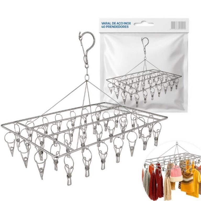 Varal Roupas40 pregadores com intimas apartamento 