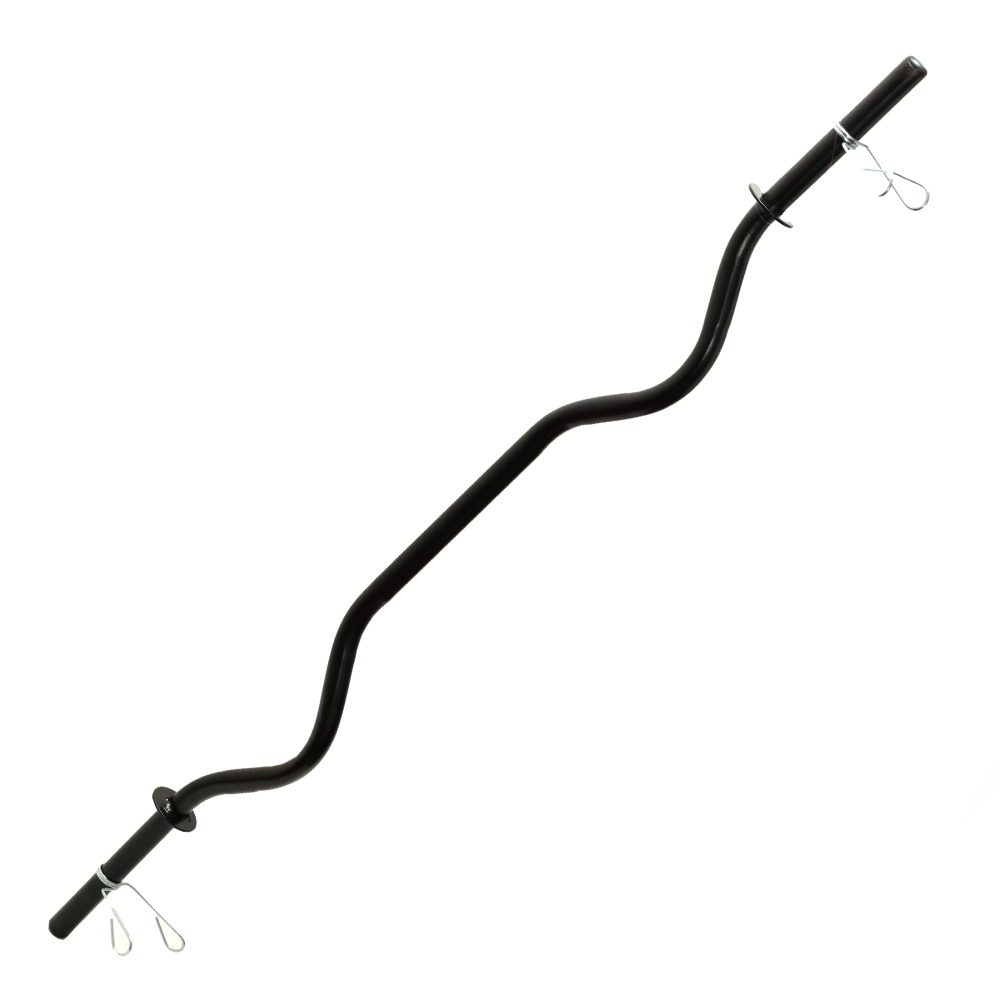 Barra W Oca 120cm  + Presilhas Academia Treino Musculação Exercicios Fitness