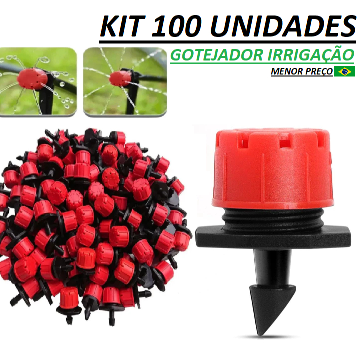 Kit 200 Bico Gotejador Para Irrigação Jardim Reg