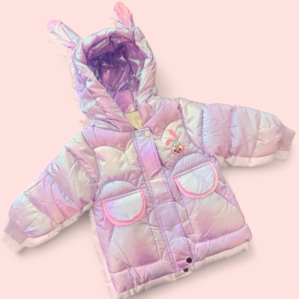Jaqueta puffer coelho infantil