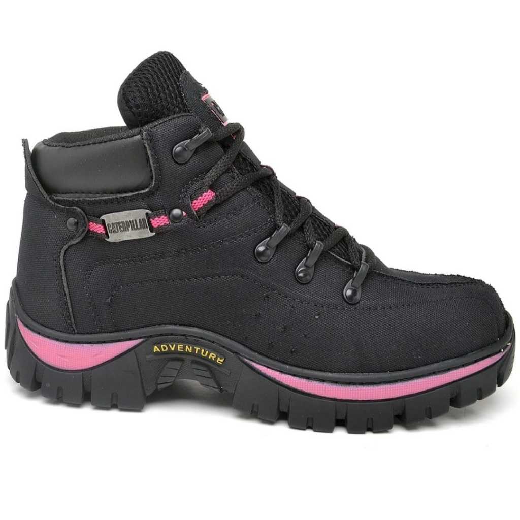 Bota Coturno Cat Feminina Adventure Lona Resistente Leve Palmilha Gel Cano Curto Oferta