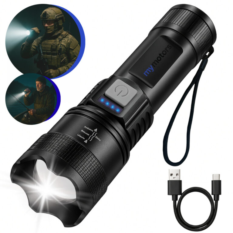 Lanterna Tática Led Recarregável USB A Mais Pote