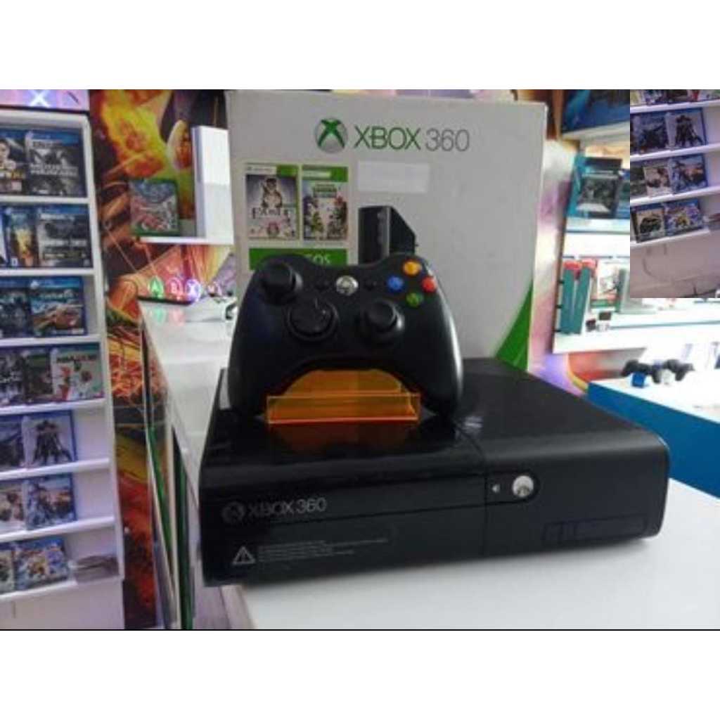 Xbox 360 4gb original + controle +2 jogos originais +garantia + NF seminovos (bloqueado)
