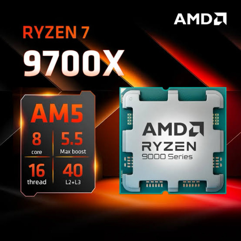 Processador Ryzen 7 7700 9700x AM5 OEM – NOVO S/CAIXA S/COOLER / COM VÍDEO INTEGRADO – 12X SEM JUROS