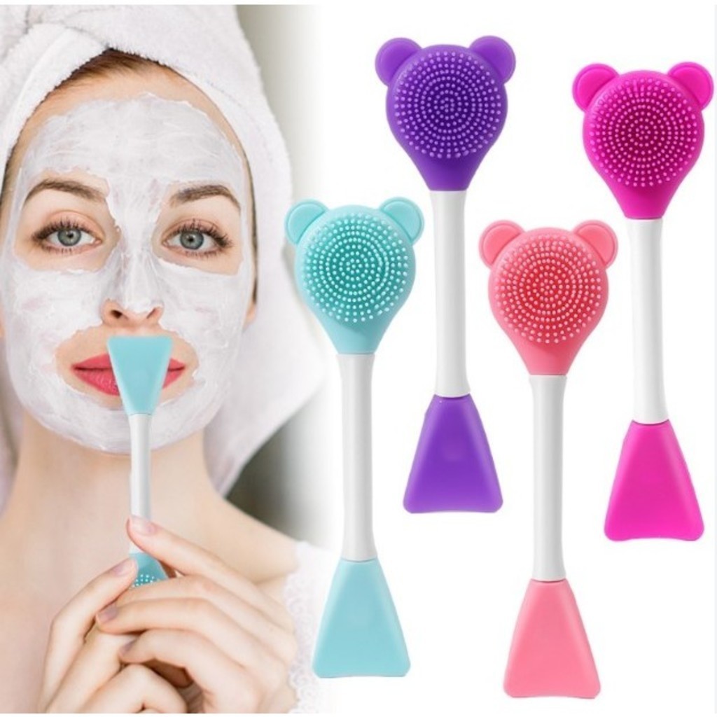 KIT 12 Pincel de silicone para aplicação de máscara e esfoliação facial- SKINCARE / pincel macio par