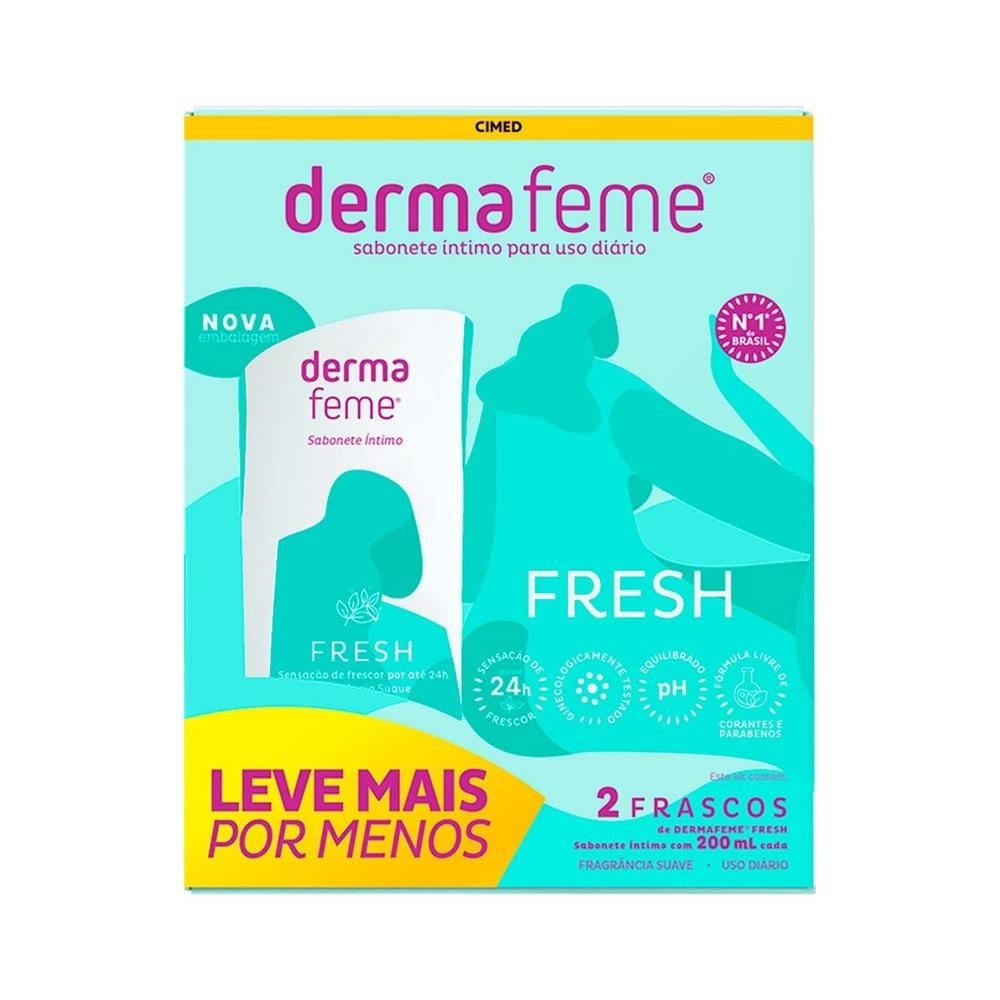 1 Pack – Sabonete Íntimo Dermafeme Fresh 200ml