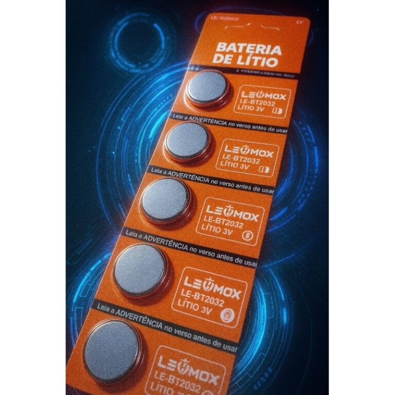 Kit 5 Pilha CR2032 3V Tipo Moeda  Longa Duração 