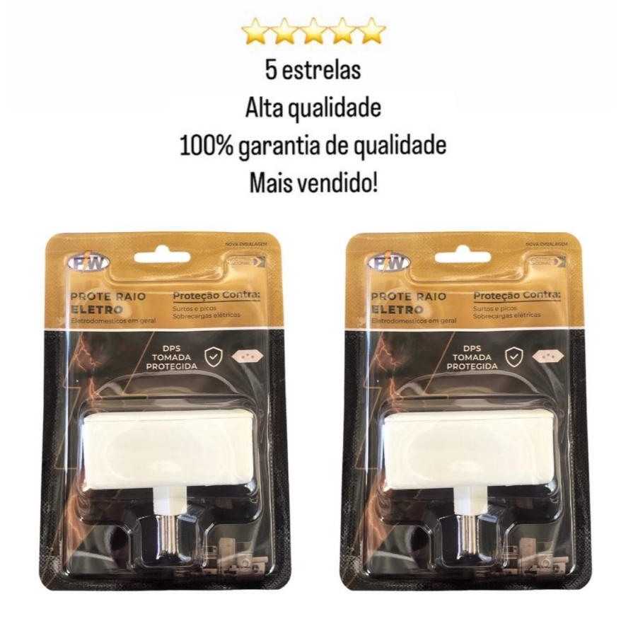 Kit 2un Protetor Contra Raios Descargas Eletro ORIGINAL