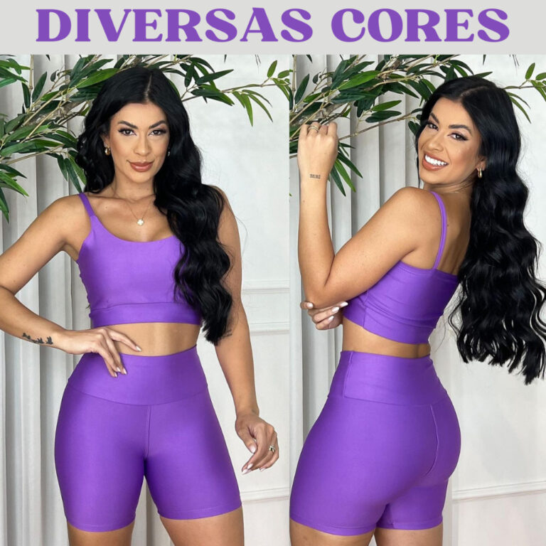 Conjunto fitness short e top com bojo removivel su