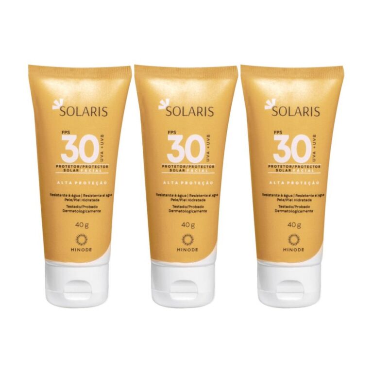 Kit Protetor Solar Facial Solaris UVA e UVB FPS 30