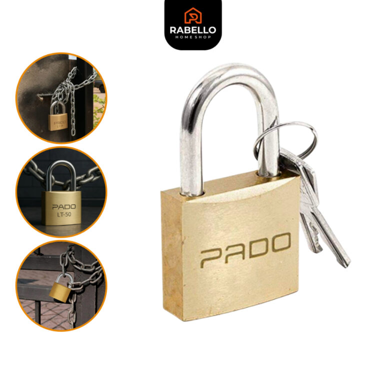 Cadeado Pado Original Latão Aço Com Chaves Mala 