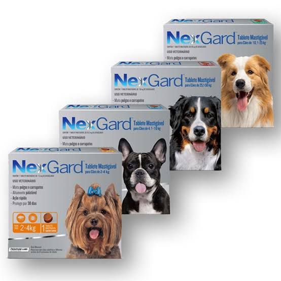 Kit 3 Antipulgas E Carrapatos 4 A 10kg Envio Imedi