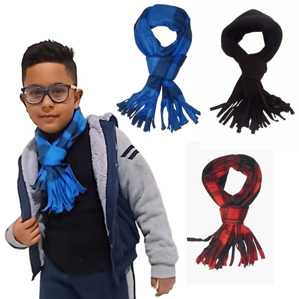 Cachecol Xale infantil em soft masculino e feminino