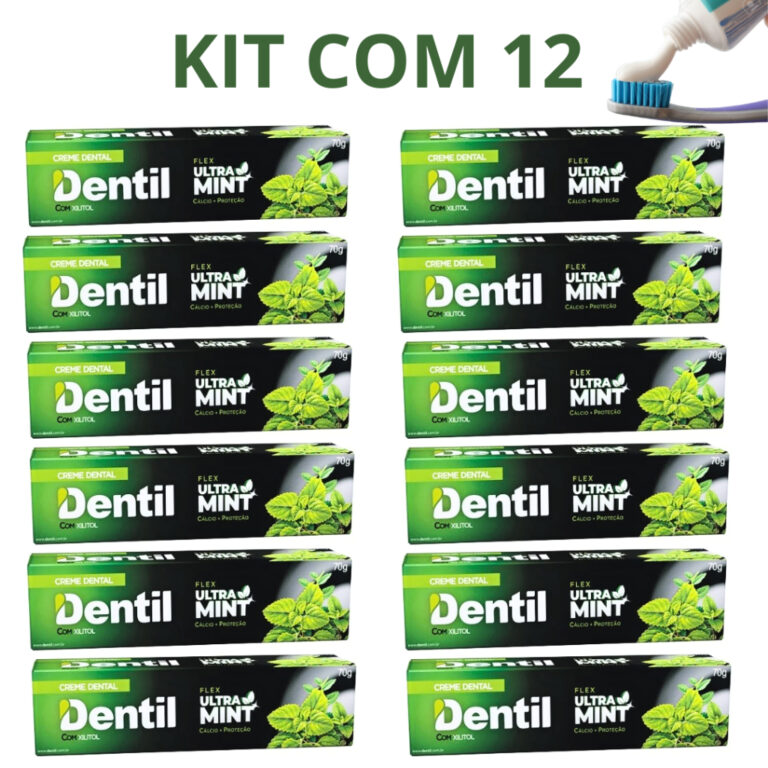 Kit 12 Creme Dental Dentil Ultra Mint Pasta de Den