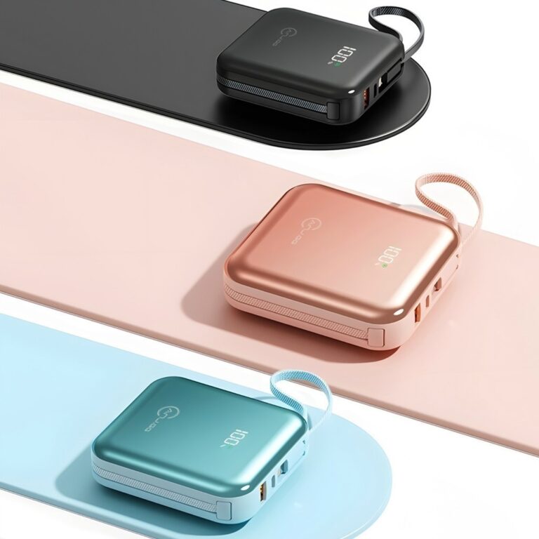 Mini power bank portátil 20.000 mAh com IOS e cab