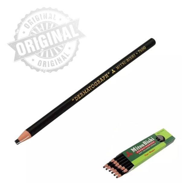 Lápis Dermatográfico Preto 7600 Mitsubishi