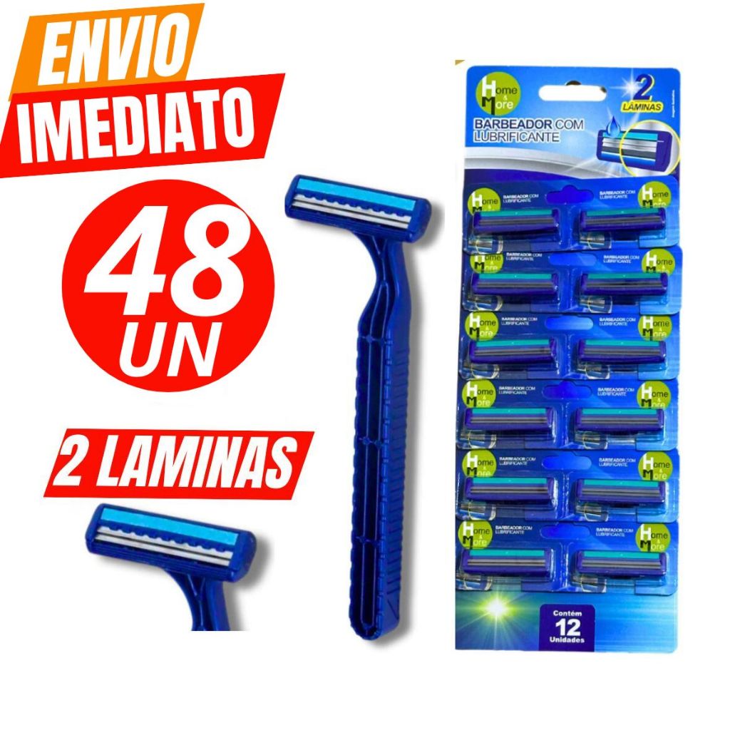 kit 42 OU 30 Prestobarba Aparelho de Barbear 2 Lâminas Com Fita Lubrificante Barbeador Descartável