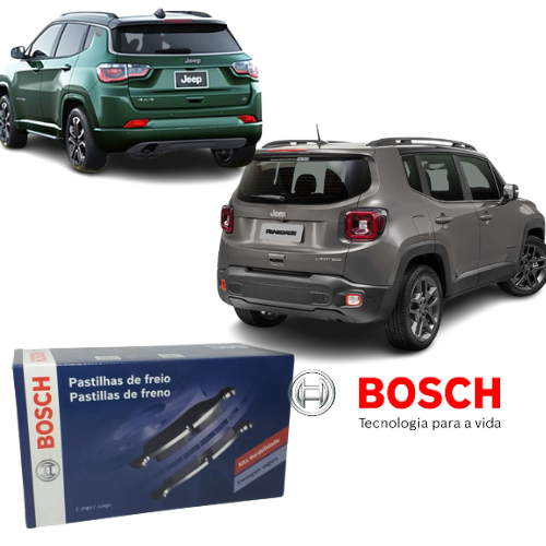 Jogo de Pastilha Traseira Bosch Jeep Renegade e Co