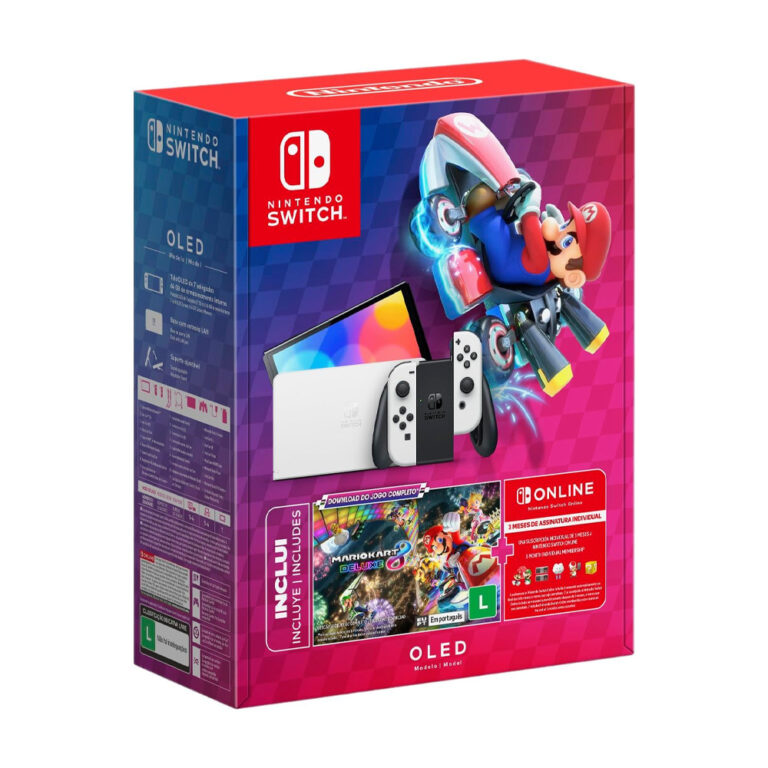 Nintendo Switch OLED Mario Kart 8 + Assinatura 3 M