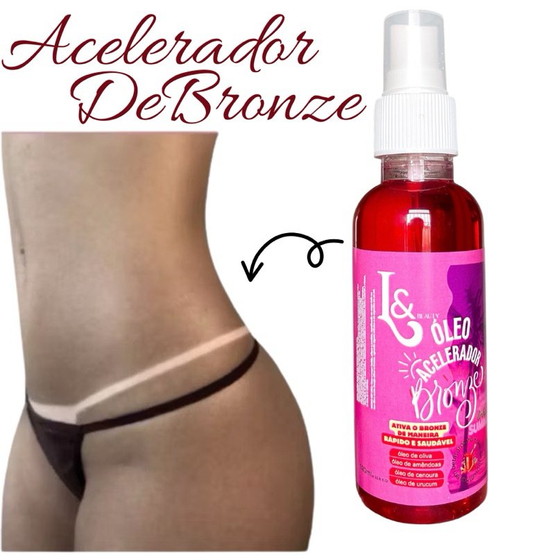 Óleo Ativador Parafina de Bronze Urucum 120ml Marquinha De Fita Biquíni – LEBeauty