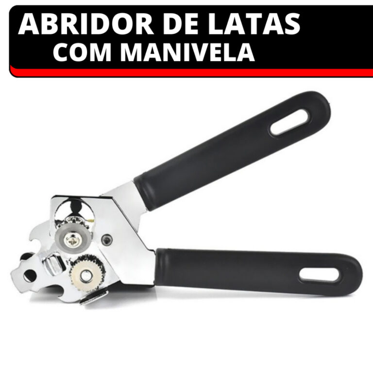 Abridor Lata Garrafa Profissional Aço Inox com Ma