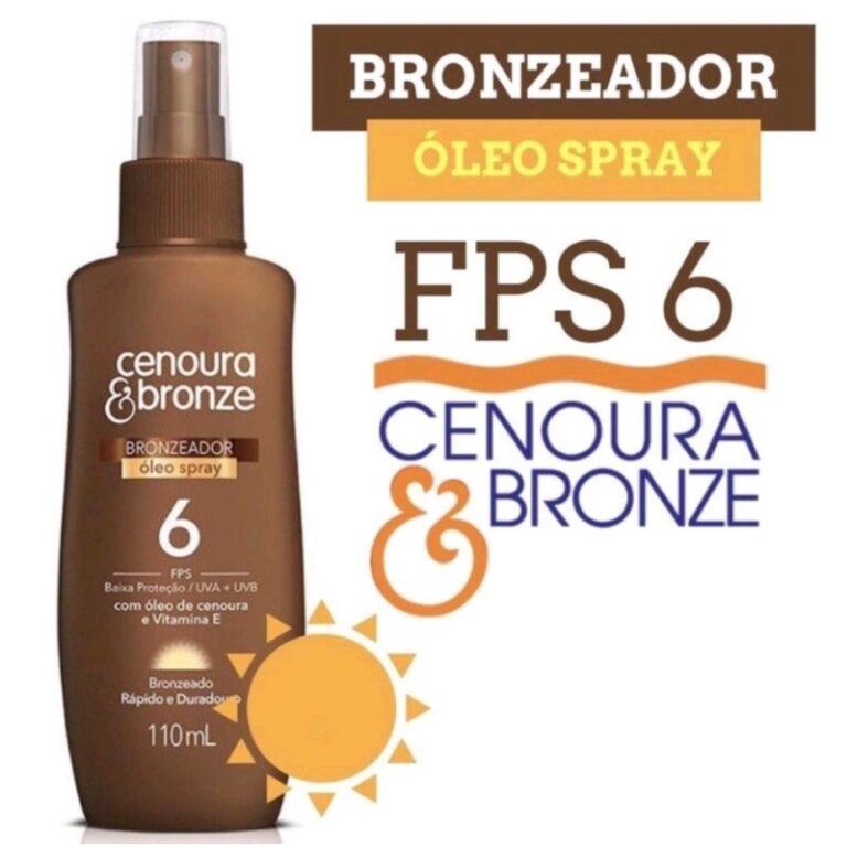 Óleo Bronzeador Spray Cenoura e Bronze 110ml R