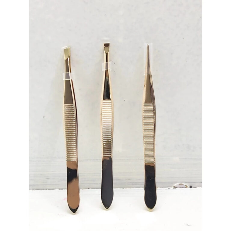 3 kit Pinça Profissional Em Aço Inoxidável Para